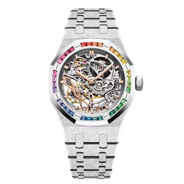 Audemars Piguet Royal Oak Frosted Gold Double Balance Wheel Openworked "Rainbow
