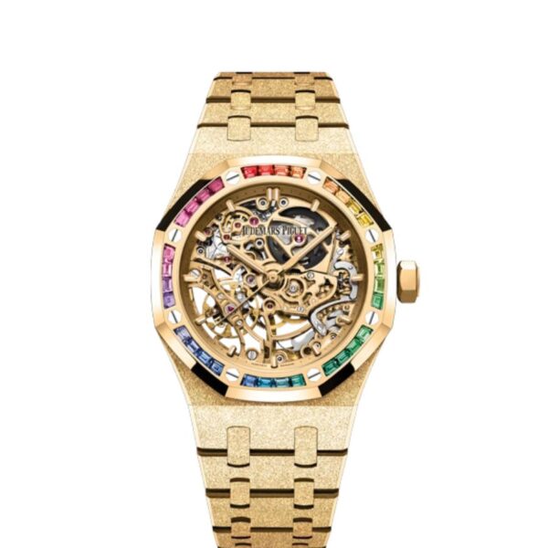 Audemars Piguet Royal Oak Frosted Gold Double Balance Wheel Openworked "Rainbow